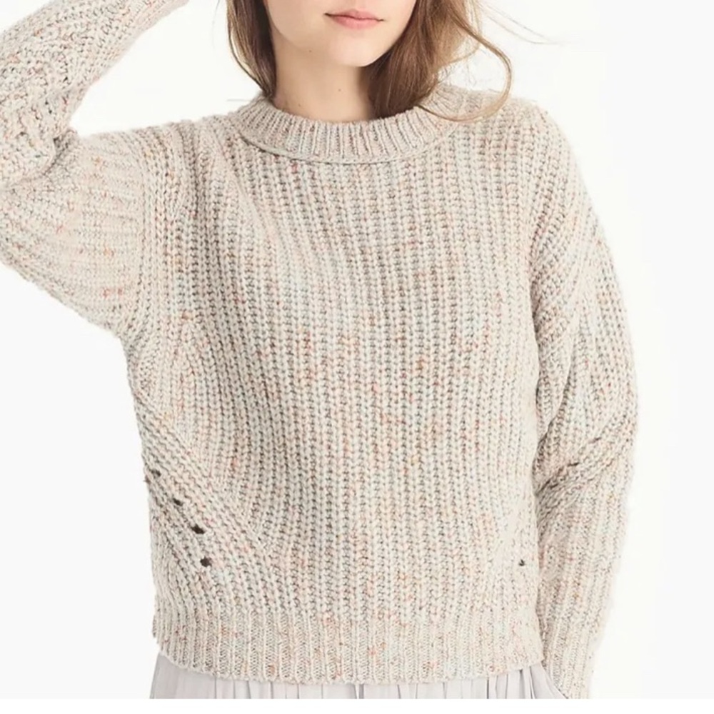 JCrew Point Sur chunky ribbed crewneck sweater